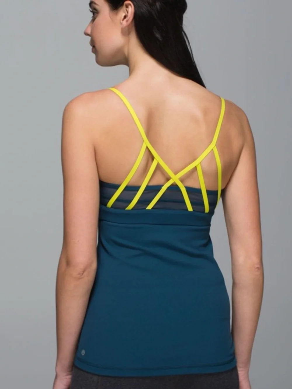 lululemon athletica Navy Dress with Yellow Straps